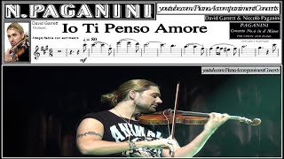 David Garrett  Io Ti Penso Amore LIVE  SHEET MUSIC HD Piano Accompaniment [upl. by Enilkcaj62]