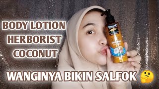 REVIEW BODY LOTION HERBORIST COCONUT  BISA BIKIN CERAH JUGA [upl. by Marfe]