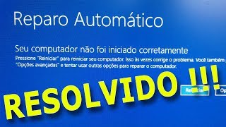 RESOLVIDO  Reparo automático windows 10 [upl. by Arevle654]