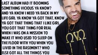 Drake x Come Thru Lyrics [upl. by Noyrb639]