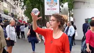 Amazing Crystal Ball Street Performer  Contact Juggling [upl. by Spark188]