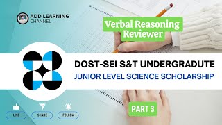 DOST Scholarship Examination Reviewer  Verbal Reasoning  Part 3 [upl. by Eanal]