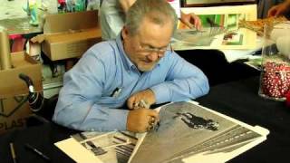 Ron Turcotte signing autographs on Secretariat photo Louisville Kentucky USA North America [upl. by Lilyan]