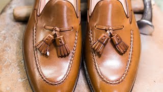 HORWEEN SHELL CORDOVAN HAND SEWN SHOES · CARMINA SHOEMAKER [upl. by Anitnamaid]