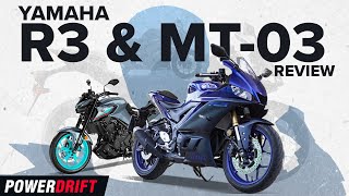 2023 Yamaha R3 and MT03 Launched at Rs 464900 and Rs 459900  PowerDrift [upl. by Raynor253]