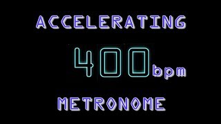 Metronome speed ramp 200 to 400 Crush your speed playing starting slow and accelerating [upl. by Jemy]