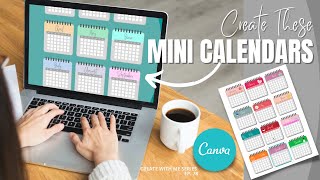 Create MINI CALENDARS  CANVA Tutorial  For Planners or as Stickers [upl. by Llemej475]