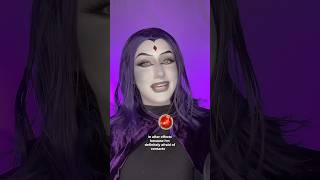 turning myself into Raven from Teen Titans 💜 makeupartist halloweencostume makeupshorts [upl. by Aihpled]