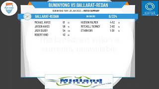 Ballarat CA  Alfredton Dental First Grade  Rd15  Buninyong v BallaratRedan  Day 1 [upl. by Pierre]