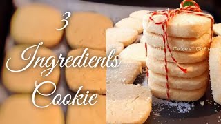 Easy 3 Ingredients Shortbread Cookie Recipe [upl. by Bogart294]