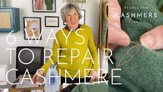 6 WAYS TO REPAIR CASHMERE Mend holes add patches amp how to wash  Sewing with Susan Episode 6 [upl. by Ellehs]