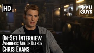 Chris Evans  Avengers Age of Ultron OnSet Interview [upl. by Asaph]