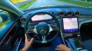 2022 Mercedes Benz CClass C180 Avantgarde  pov test drive [upl. by Ardnajela]