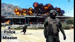 Police Trevors Search And Destroy Mission  GTA 5 Mission Remastered [upl. by Emmy95]