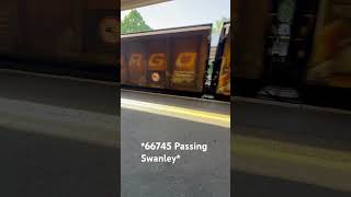 66745 Passing Swanley trainspotting freighttrain [upl. by Ayad484]