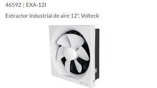 Extractor industrial de aire 12quot Volteck 46592 EXA12I [upl. by Nolat412]