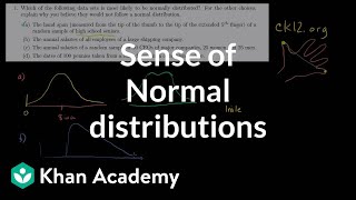 ck12org normal distribution problems Qualitative sense of normal distributions  Khan Academy [upl. by Eric878]