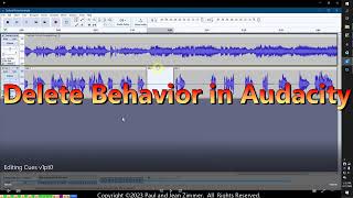 Delete Behavior in Audacity [upl. by Moffitt]