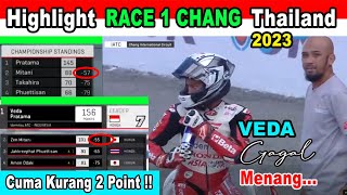 🇹🇭 Highlight Race 1 Chang Thailand 🇮🇩 Veda Gagal Podium ⁉️ IATC 2023 015 [upl. by Novej]