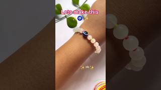 Evil eye bracelet with knots 🧿evileye bracelet diy handmade youtubeshorts shorts viral bead [upl. by Ahsiyk129]