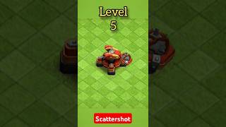 level 1  max upgrade scattershot ⚒️⚙️upgrade clock tower clashofclans upgrade scattershot [upl. by Kristianson]