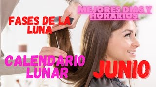 Mejores días para cortar el cabello JUNIO calendario lunar corte de pelo y depilación cortedepelo [upl. by Gianina]