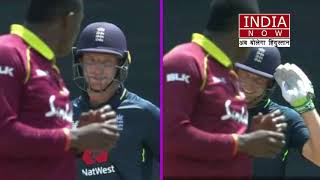 Eng vs WI ODI  Jos Buttler Gives A Salute To Sheldon Cottrell For Six  Watch [upl. by Yim157]