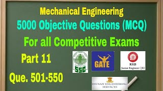 5000 Objective Questions of Mechanical Engineering ll Miscellaneous Que ll Que 501550 ll Video11 [upl. by Hannahs900]