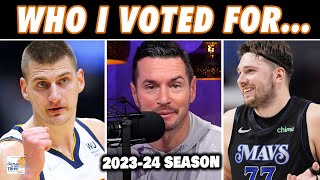 JJ Redick Reveals His 202324 NBA Awards Votes [upl. by Fendig]