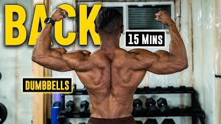 15 Minute Dumbbell Back Workout No Bench  Build amp Burn 11 [upl. by Berard222]