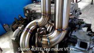 Toyota Starlet EP8291 top mount VF manifold combo [upl. by Hamitaf761]