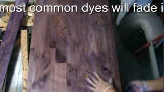 HOW TO USE FABRIC DYE TO STAIN WOOD TUTORIAL [upl. by Acilef]