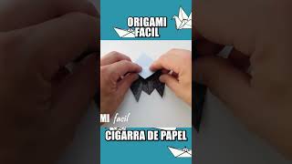 SORPRENDE a tus AMIGOS con esta CIGARRA DE PAPEL  ORIGAMI facil [upl. by Naehgem]