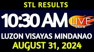 Stl Result Today 1030 am draw August 31 2024 Saturday Luzon Visayas and Mindanao Area LIVE [upl. by Aibar]