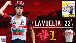 LA VUELTA 2022 SUR TDF  UAE TEAM EMIRATES  ÉTAPE 1 UTRECHT PS5FR [upl. by Nobie]