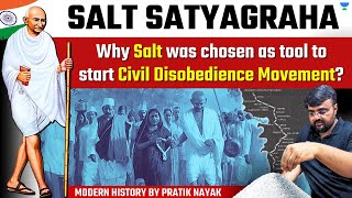 Salt SatyagrahaDandi March Why Salt was chosen for Civil Disobedience Movement  Pratik Nayak [upl. by Wilona]