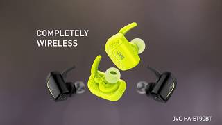 Completely Wireless JVC HAET90BT Sports Headphones [upl. by Gratiana]