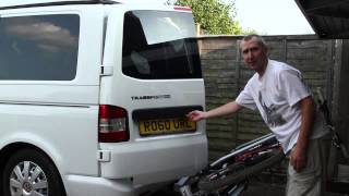 Thule 928 bike carrier on VW transporter T5 [upl. by Neelyad18]