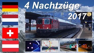 NachtzugÜberblick RheinAlpen Anfang 2017 CNL wird ÖBB SchweizTurnuszug neu Skizüge Niederlande [upl. by Nyladnek]