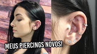 ASMR APLICADO  BODY PIERCING FURANDO A ORELHA DA SWEET CAROL [upl. by Iddet]