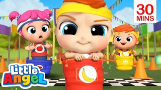 Whos Gonna Win  Let’s Race Race Race  More Nursery Rhymes  Little Angel Kids Songs [upl. by Eamaj866]