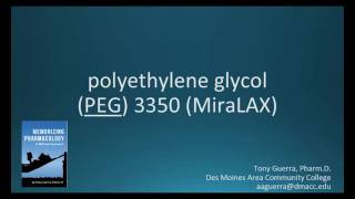 How to pronounce polyethylene glycol Miralax Memorizing Pharmacology Flashcard [upl. by Attenev263]