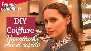 Une attache express très chic  DIY coiffure [upl. by Constantin]