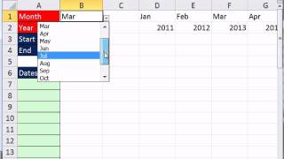 Excel Magic Trick 848 Create List of Dates For Month With Formula [upl. by Leatri]