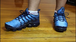 Nike Air VaporMax Plus Obsidian Sneaker Review  On Foot Look [upl. by Orling]