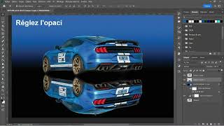 Comment réaliser un reflet sur Photoshop [upl. by Zilvia]