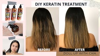 STRAIGHTEN YOU HAIR PERMANENTLY AT HOME SUPER EASY 🤩 [upl. by Nnaaras]