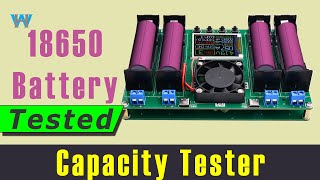 Review of 18650 4 channel Lithium Battery Capacity Tester Charger and Discharge  WattHour [upl. by Enirehs]