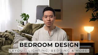 How To Design A Functional amp Cozy Bedroom  Layout Lighting Storage Bedding amp More [upl. by Olsen]