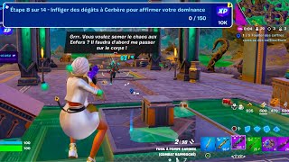 INFLIGER DES DÉGÂTS À CERBÈRE POUR AFFIRMER VOTRE DOMINANCE SUR FORTNITE  QUÊTES RÉCIT DE LORACLE [upl. by Lunna]